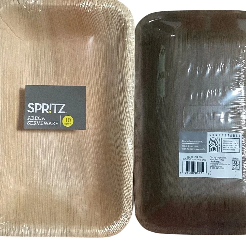 Spritz Areca Serveware Eco-Friendly Plates. Set of‎ 2